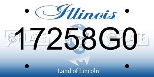 17258G0 Illinois License Plate