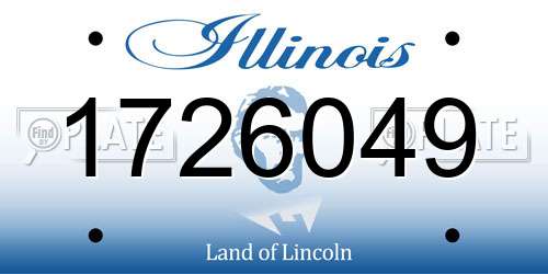 1726049 Illinois License Plate