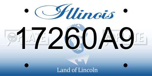 17260A9 Illinois License Plate