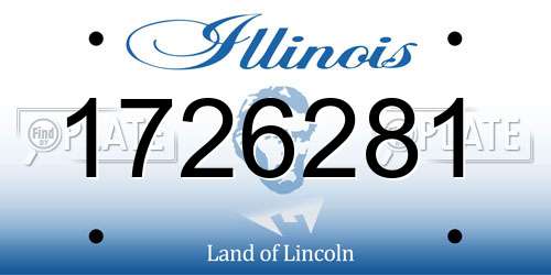 1726281 Illinois License Plate