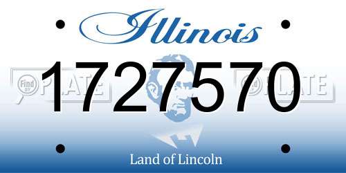 1727570 Illinois License Plate