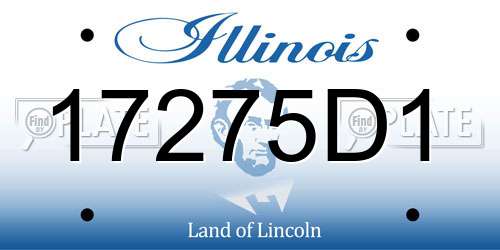 17275D1 Illinois License Plate