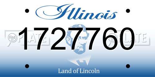 1727760 Illinois License Plate