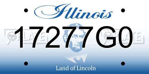 17277G0 Illinois License Plate