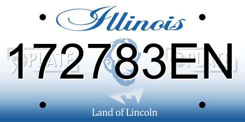 172783EN Illinois License Plate