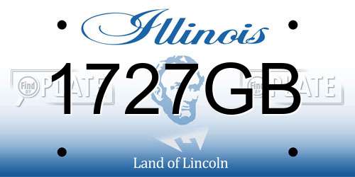 1727GB Illinois License Plate