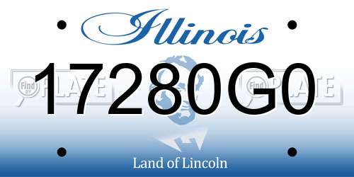 17280G0 Illinois License Plate