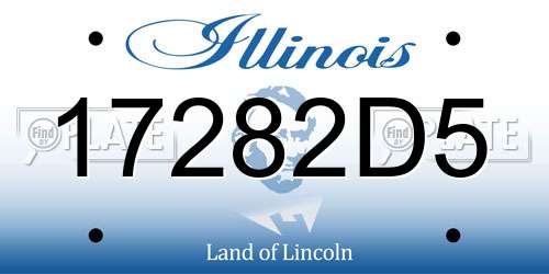 17282D5 Illinois License Plate