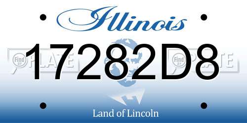 17282D8 Illinois License Plate