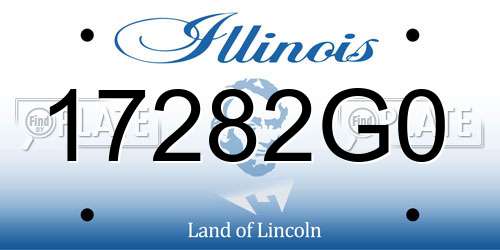 17282G0 Illinois License Plate