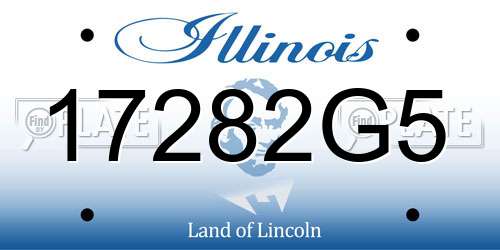17282G5 Illinois License Plate
