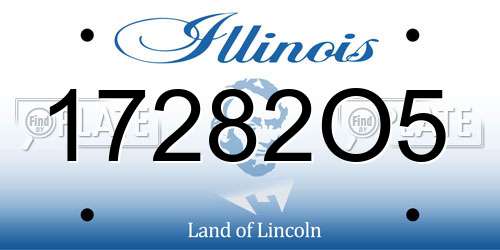 17282O5 Illinois License Plate