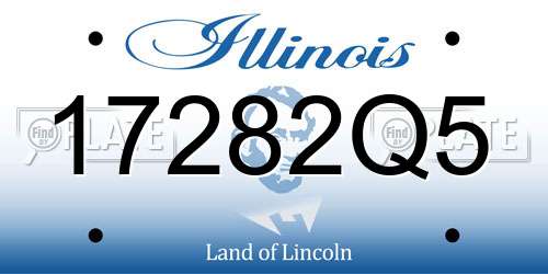 17282Q5 Illinois License Plate