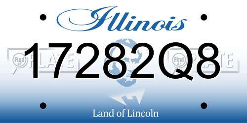17282Q8 Illinois License Plate