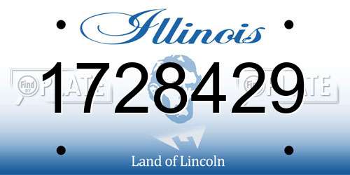 1728429 Illinois License Plate