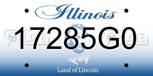 17285G0 Illinois License Plate