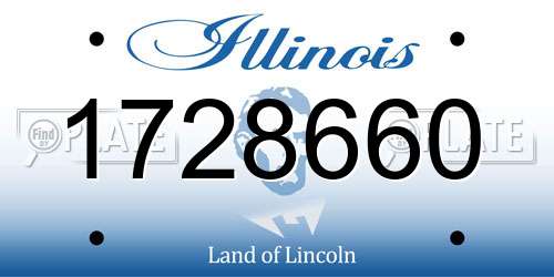 1728660 Illinois License Plate