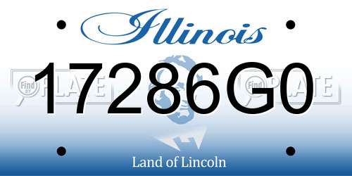 17286G0 Illinois License Plate