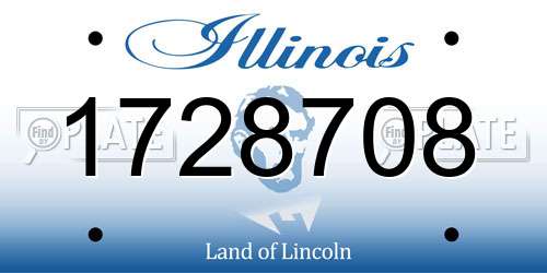 1728708 Illinois License Plate