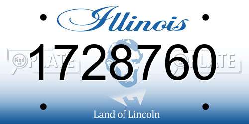1728760 Illinois License Plate