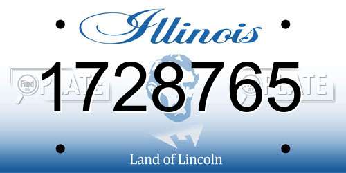 1728765 Illinois License Plate