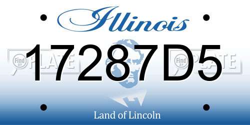 17287D5 Illinois License Plate