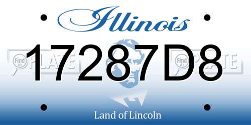 17287D8 Illinois License Plate
