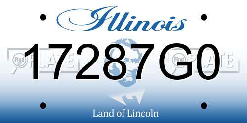 17287G0 Illinois License Plate