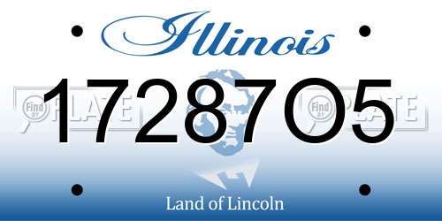 17287O5 Illinois License Plate