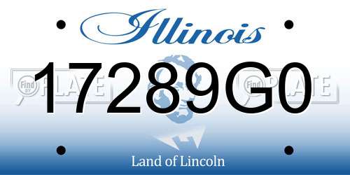 17289G0 Illinois License Plate