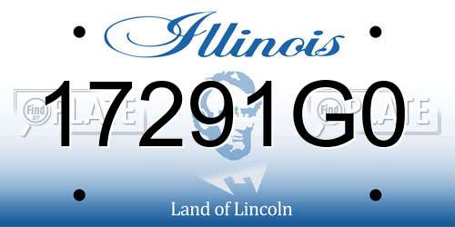 17291G0 Illinois License Plate