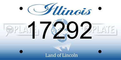 17292 Illinois License Plate