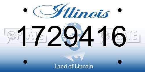 1729416 Illinois License Plate
