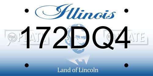 172DQ4 Illinois License Plate