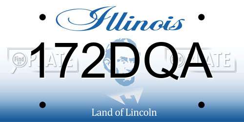 172DQA Illinois License Plate