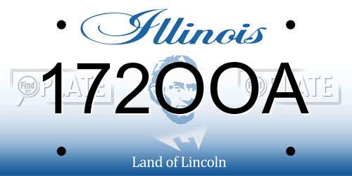 172OOA Illinois License Plate