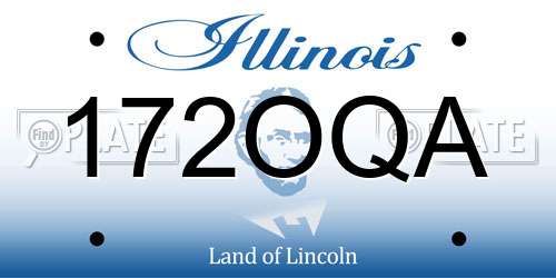 172OQA Illinois License Plate