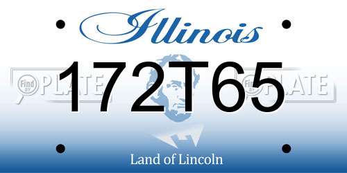 172T65 Illinois License Plate