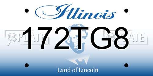 172TG8 Illinois License Plate