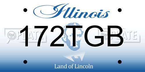 172TGB Illinois License Plate
