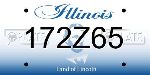 172Z65 Illinois License Plate