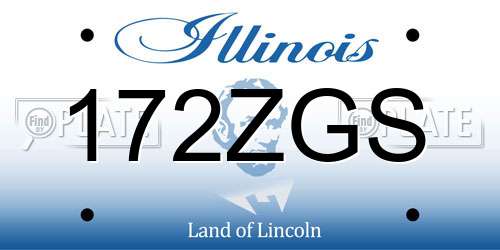 172ZGS Illinois License Plate