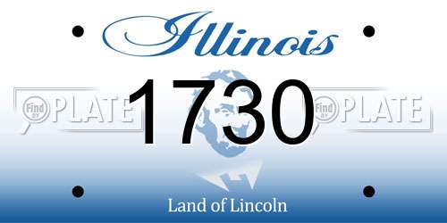 1730 Illinois License Plate