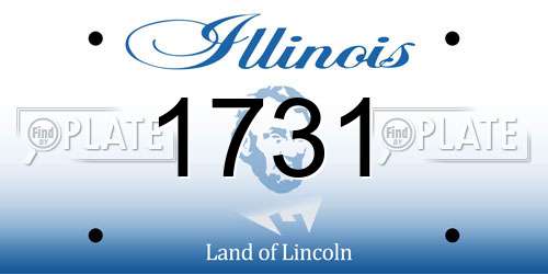 1731 Illinois License Plate