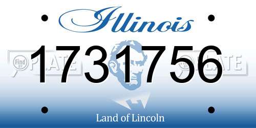 1731756 Illinois License Plate