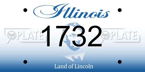1732 Illinois License Plate
