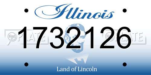 1732126 Illinois License Plate
