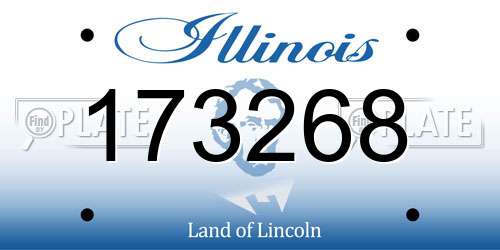 173268 Illinois License Plate