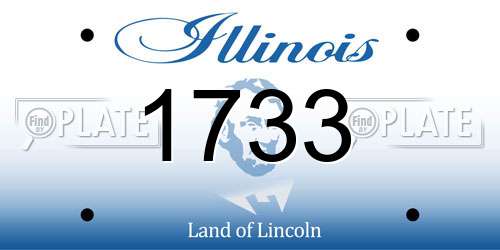 1733 Illinois License Plate