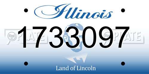 1733097 Illinois License Plate